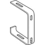 Legrand universalt ophæng, el-forzinket, 100x100 mm, lavet af galvaniseret stål, vist med monteringshuller.