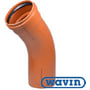 Wavin – Bøjning glat PVC 45° - Ø250 mm