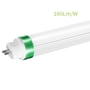 LEDlife T5-115 Ultra LED-rør med grøn ring og kontaktstifter; grafikken angiver en effektivitet på 160 lm/W.