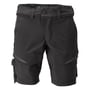 Frontbillede af sorte Mascot Customized shorts med synlige reflekser og Click Pocket System-forberedte lommer.
