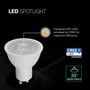 Detaljeret visning af V-TAC Vt-275 spotlightens Cree LED chip og 38 graders lysspredning.