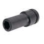 Irimo 3/4" lang slagtop med 6-kantet profil og 36 mm størrelse, udført i mørk mat metal.