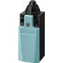 Siemens endestop positionsafbryder med rullestempel, plastkapsling iht. EN 50047, 31 mm, med 1 NO/1 NC kontakt og Siemens logo.