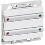 IHC Control Alarm, OPUS 66 statustryk med 4 tryk og 2 lysdioder (rød og grøn) pr. tangent, 1 modul, hvid – Lauritz Knudsen