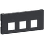 LK FUGA – Dataudtag til 1-3 stk. keystone konnektorer, large keystone port (ca. 20,5 x 14,8 mm), 2 modul, koksgrå