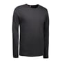 ID Identity langærmet T-shirt i koksgrå, XL, fremstillet af 100% bomuld med rund hals og smal ribkant.