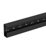 Wibe WGX-S kanaldel 170x72 mm i sort RAL9017/30, 2,5 meter lang med perforerede sider.
