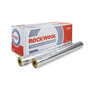 Rockwool Rørskål 800 med dimensioner 60x50 mm, 1 meter lang, vist med en åben kasse bagved og to isoleringsrør foran på hvid baggrund.