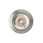SLC One 360° downlight i aluminium med varmt hvidt LED-lys, 8W og IP44-klassificering, vist forfra.