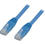 DELTACO U/UTP Cat6 patch kabel, halogenfri, 0,3 meter, blå