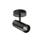 SG Armaturen Tube Mini S LED spot i sort farve med 17W, 2700K og 960 lumen, vist på hvid baggrund.
