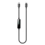 4smarts ScreenCord USB-C-kablet hænger lodret med to USB-C-stik og et display, der viser opladningsdata.