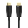 Deltaco ULTRA High Speed HDMI-kabel set forfra, med sorte stik og guldbelagte kontakter, med 'Display' mærkat.