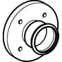 Teknisk tegning af Geberit Mapress overgangsflange FZ til 88,9 mm rør, med tydelige monteringshuller og indvendig flange.