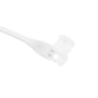 LEDlife-stik til 230 V Neon COB LED-strip set skråt, hvor kabel og stiklegemets åbne kontaktflader ses.