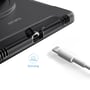 Nærbillede af 4smarts Rugged Case Grip, der viser støvplug i TPU-materiale til opladerporten.