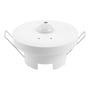 Ledvance Zigbee Direct Easy tilstedeværelsessensor til indbygning set forfra med rund, hvid front, sensorlinse og monteringsbøjler.
