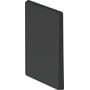 Sort Wibe endestykke WGX-S ES til kabelbakker, 120x65 mm, viser fronten af produktet i RAL9017/30.