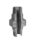 Georg Fischer union fitting med 1" udvendige gevind, viser tværsnit af flad pakflade og galvaniseret overflade.