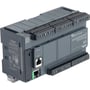Schneider Electric Modicon M221 PLC med 40 logiske I/O, 24V DC, Ethernet og RS232/RS485 porte, vist med skrueklemmer.