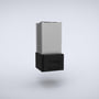 nVent EGL250UL230 varmeventilator med 250W PTC-varmeelement og sort plastbund med tilslutningsmuligheder.