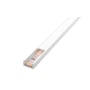 SG Armaturen StripLine 1,8m hvid profil til påbygget montering med synlig LED-strip og kontakter på indersiden.