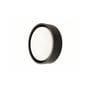 SG Armaturen Frame Round LED armatur i sort aluminium med en rund, hvid diffusor på en hvid baggrund.