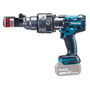 Makita 18V LXT DSC163ZK stålstangsklipper uden kuffert, med et 18V 5.0Ah LXT Li-ion batteri monteret. Maskinen er i metal og sort plast med blå detaljer.