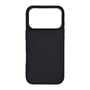 Sort TPU-bagcover til iPhone 17 Pro set bagfra med stor udskæring til kameraet øverst.