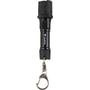 Detalje af Varta Indestructible Key Chain Light, viser den sorte krop med Varta logo og nøglering.