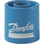 Danfoss permanent magnetisk spole i blå plast med Danfoss logo og varenummer 018F0091.