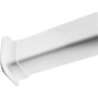 Kanal vægtilslutning lige, hvid. 80x60mm, fremstillet i UV-modstandsdygtig plast, designet til udendørs brug.