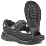 Jalas jobsandal Cool 2562 OB i sort nubuck med velcroremme og en robust PU-ydersål.