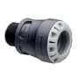 Plasson 32 mm x 1.1/4" overgang med udvendig nippel i PP PN16 materiale, SERIE 1, vist på hvid baggrund.