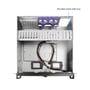 Chieftec 19-tommers 4U IPC-kabinet set ovenfra med åbent indre, kabler og monteringsbeslag.