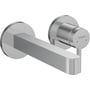 Hansgrohe Finoris 1-grebs håndvaskarmatur til vægmontering i skinnende krom med 168 mm fremspring.