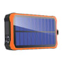4smarts Solar Power Bank Prepper, 12000mAh, med solpanel og lommelygte, isoleret på hvid baggrund.