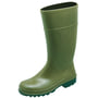 Sievi Light Boot Olive S5 sikkerhedsstøvle i str. 38, fremstillet af grøn polyuretan med mikrocellestruktur og mørk sål.