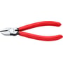Knipex sidebidetang 7001 med 140mm længde og dyppet rødt greb, lavet af vanadium-elektrostål.