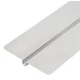 GTBUILD varmefordelingsplade i 0,5 mm aluminium med omega-form til Ø20 mm rør, vist på hvid baggrund.