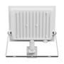 Bagsiden af SpectrumLED 50 W LED-projektør med PIR-sensor viser køleribber og monteringsbøjle.