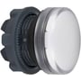 Schneider Electric Harmony Style 5 lampehoved, serie XB5, med hvid linse og grå kunststofbaggrund, Ø 22 mm.
