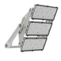Ledvance Floodlight Max asymmetrisk projektør set tættere på med tre LED-felter, synlige linser og justerbart beslag.