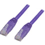 DELTACO U/UTP Cat6 patch kabel, halogenfri, 5 meter, lilla