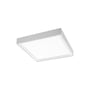 SG Armaturen Disc LED-armatur i hvid med en slank profil og opal prismatisk diffuser, 285x285 mm.
