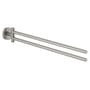 Nærbillede af Grohe Start håndklædeholder i Supersteel, viser detaljer af den svingbare funktion og vægmontering.