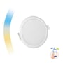 Spectrum 6WW WiFi indbygningspanel, Ø10,5 cm / 6W, 520lm, CCT, Google Home, 230V, hvid