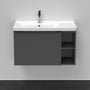 Duravit D-Neo vaskeskab, vask til venstre, 1 skuffe, 79x44 cm, mat grafit