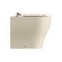 GSI Tono back-to-wall-toilet i mat cretafarve set fra siden med den flade bagside og afrundede front.
