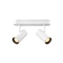 SLV NOBLO® loftlampe med to spots i hvid farve på hvid baggrund.